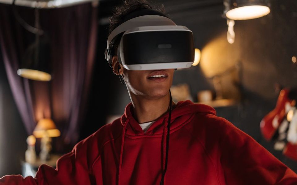 Person using a VR headset