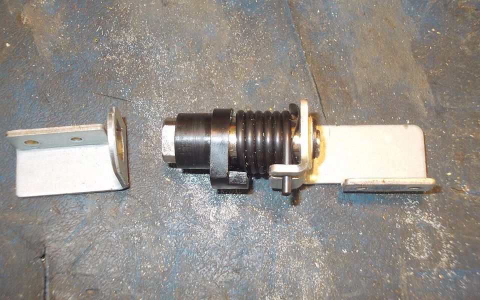 Close-up of a laptop hinge