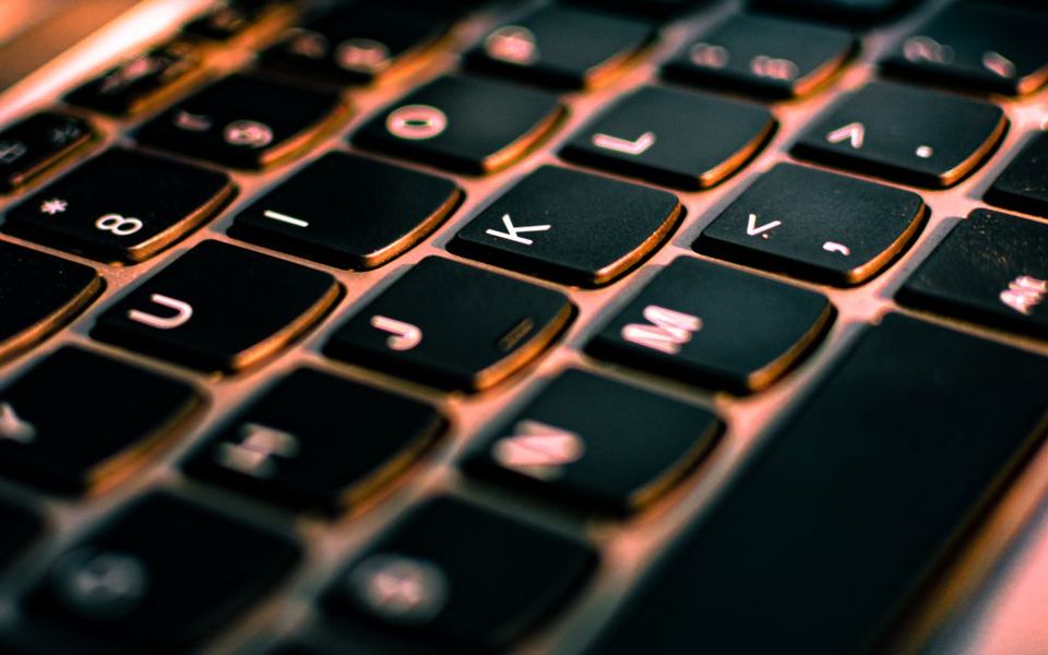 Close-up of a laptop keyboard
